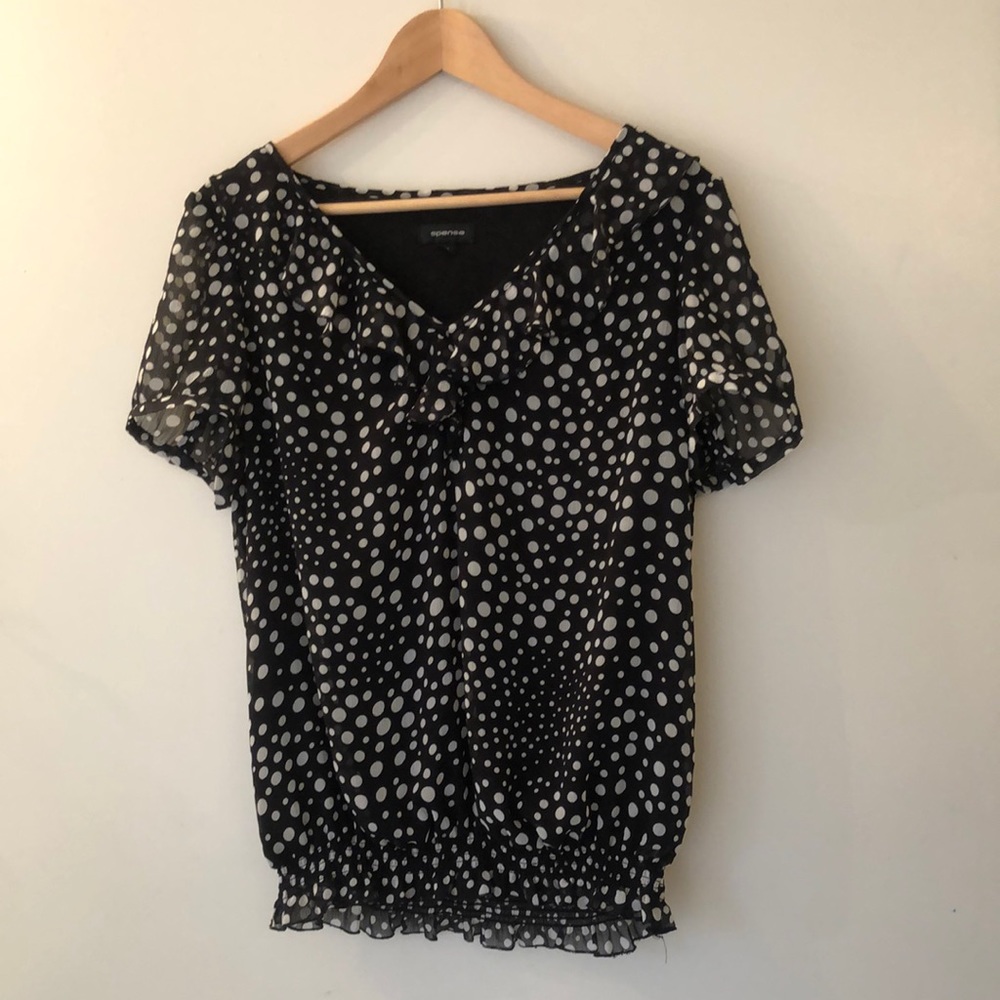 Black and white patterned Blouse!